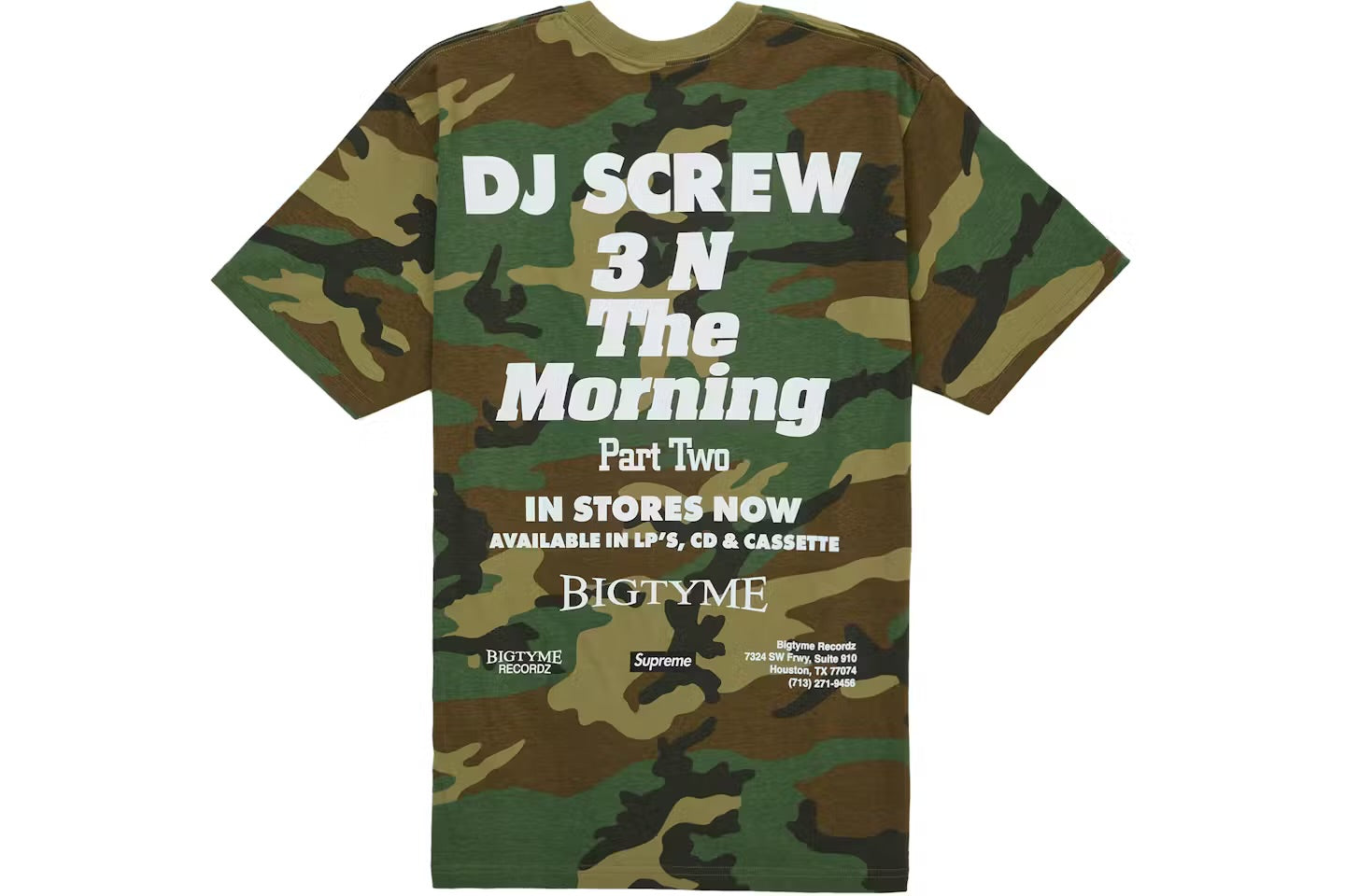 Supreme DJ Screw SUC Tee
Woodland Camo