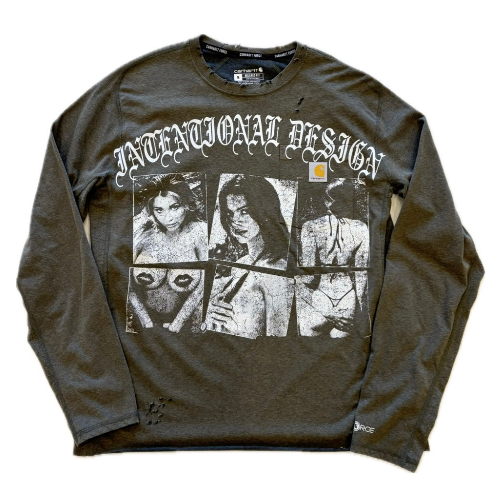 Intentional design physique long sleeve in olive