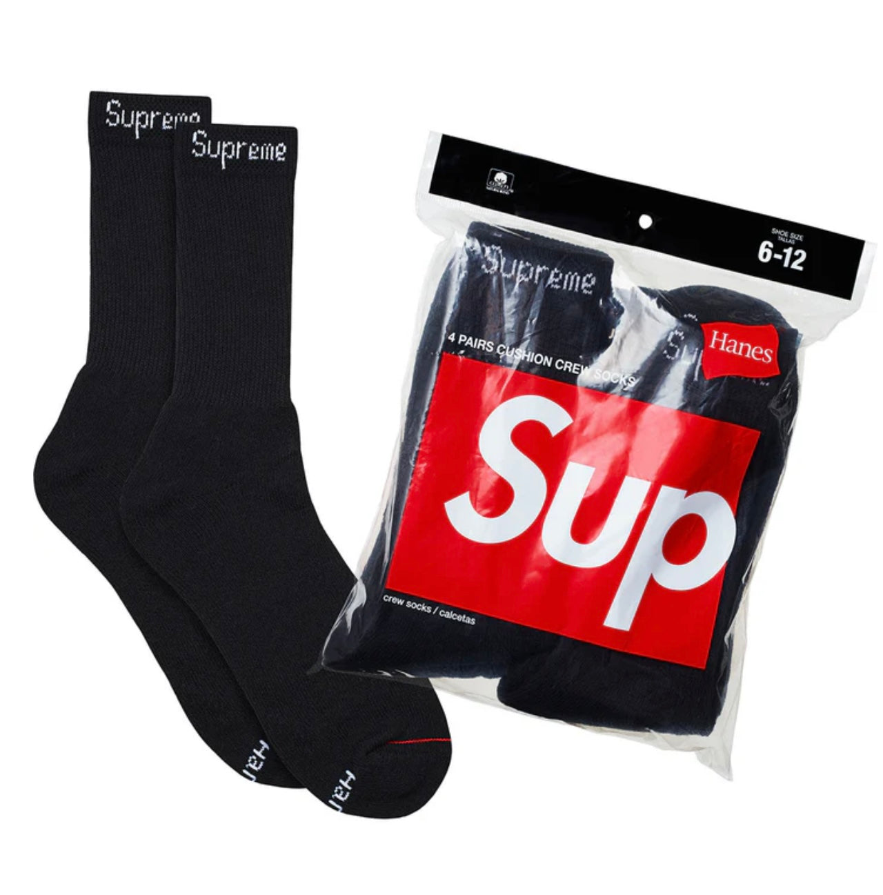 Black supreme socks