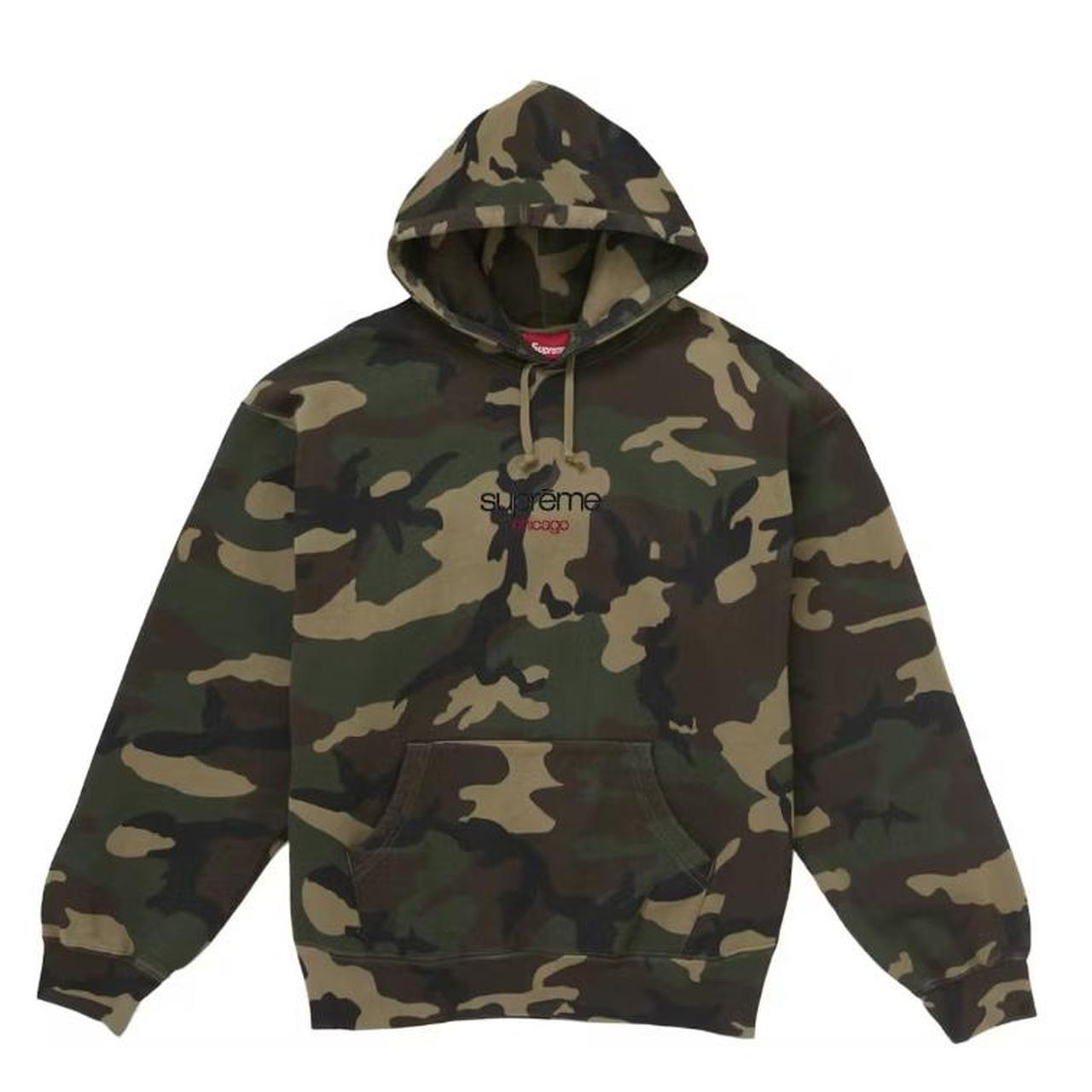 Supreme Classic Logo Chicago Shop Hooded Sweatshirt