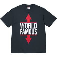 Supreme world famous tee navy