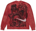 Cactus Jack by Travis Scott x Nike Tie Dye Thermal Rhinestone Long-Sleeve 'Red'