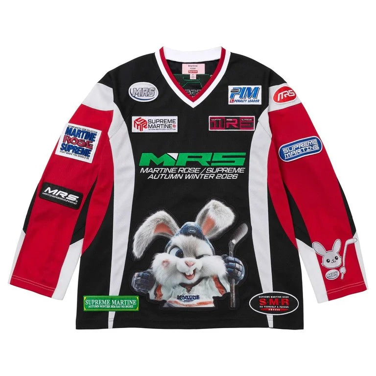 MARTINE ROSE HOCKEY JERSEY"FW26 - BLACK"