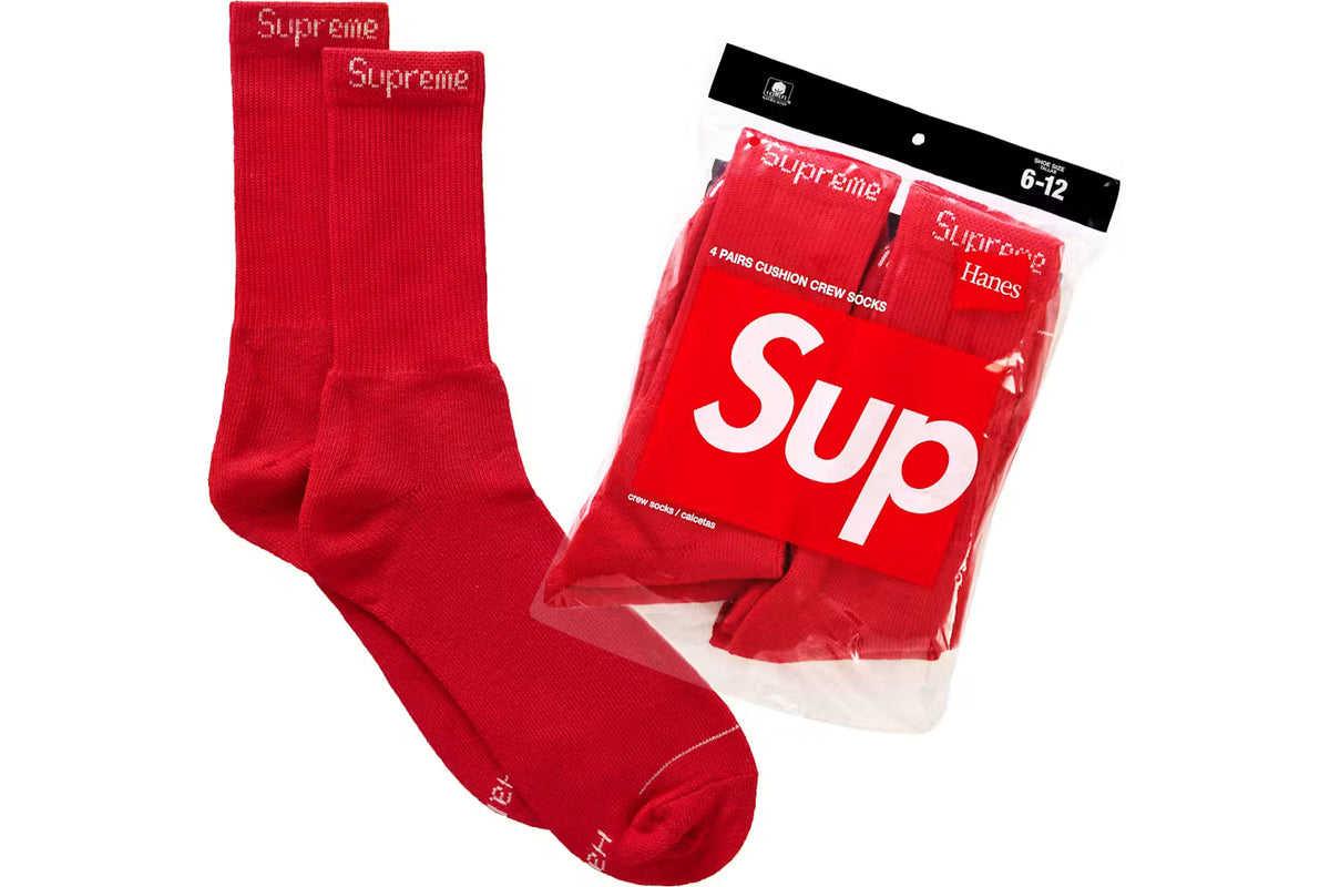 Red supreme Hanes socks
