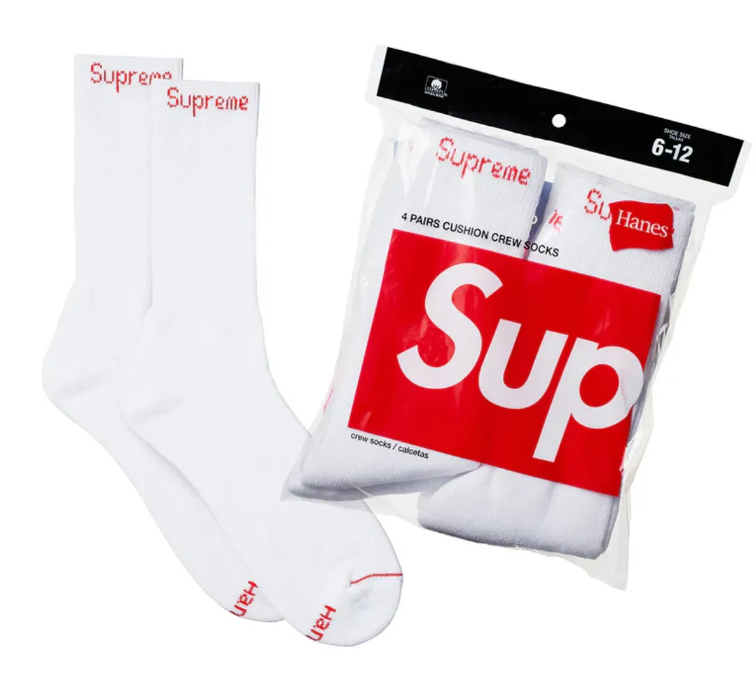 Supreme/Hanes Socks 4 Pack