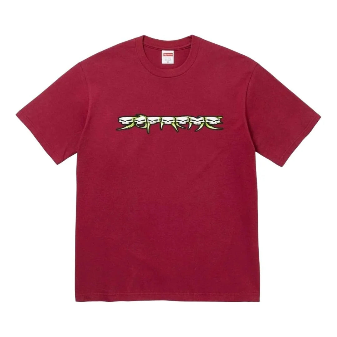 Supreme - FW26 Skulls Spellout T-Shirt 'Cardinal’
